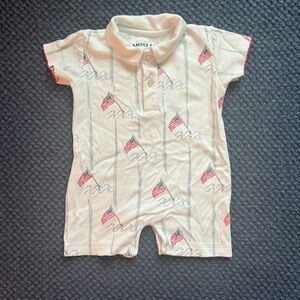 NWOT - Sammy + Nat American Flag Baby Romper